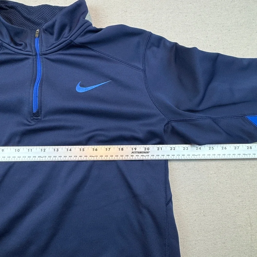 Nike Mens Therma-FIT Quarter Zip Pullover Size Large  Navy Blue Fleece Jacket